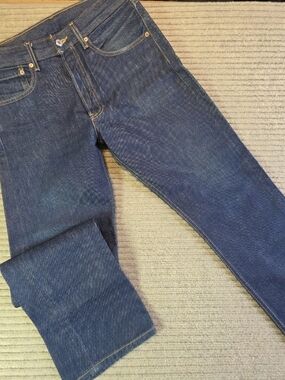 Levi's 501 XX Jeans Mens 32X32 (Fit 34X32) Blue Straight Button Fly Dark Wash